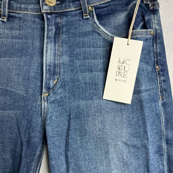 MCGUIRE Denim Womens‎ Newton Skinny Jeans Size 31 Raw Hem Mid Rise Stretch Blue - Picture 7 of 15
